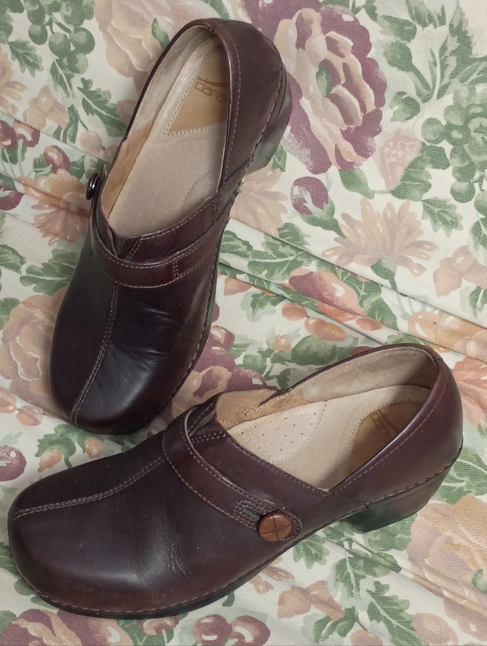 ❤️LN DANSKO SOLSTICE BROWN LEATHER SLIP ON CLOGS SHOES 41 10 1/2 11
